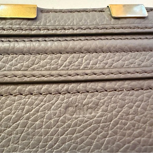 Chloe Marcie Full Zip Around Continental Wallet Gray - Picture 3 of 15